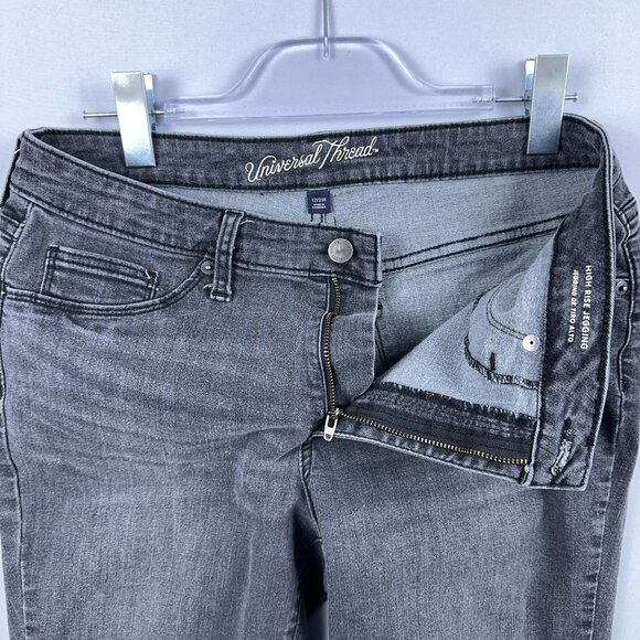 Universal Thread High Rise Jegging Jeans Womens Size 12/31R Charcoal Wash Black - Picture 4 of 13